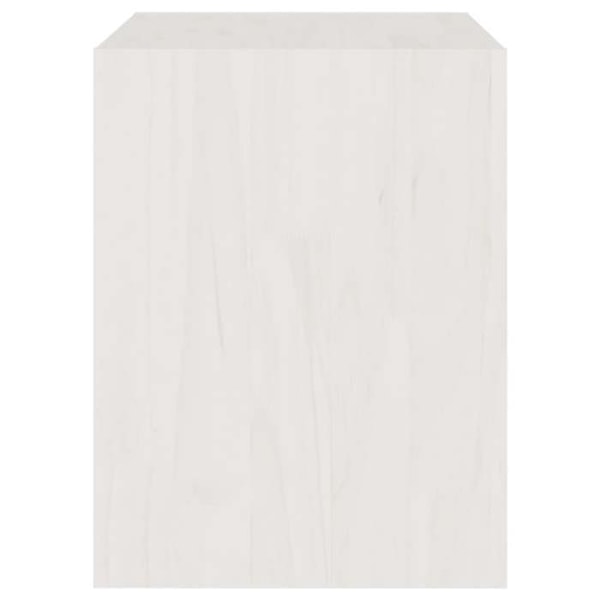 2 kpl yöpöytiä hyllyllä 40 x 30,5 x 40 cm valkoista mäntyä DEC034885 Vit