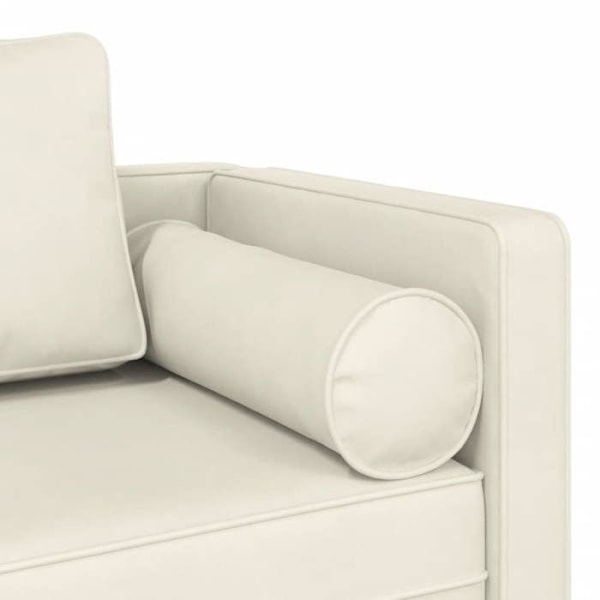Meridienne chaise longue sohva sisätiloihin samettityynyillä, vaalee krem DEC026070 Grädde