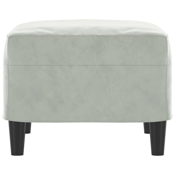 Sängynpäällinen jalkatuki 60 x 50 x 41 cm harmaata samettia DEC030235 Grå