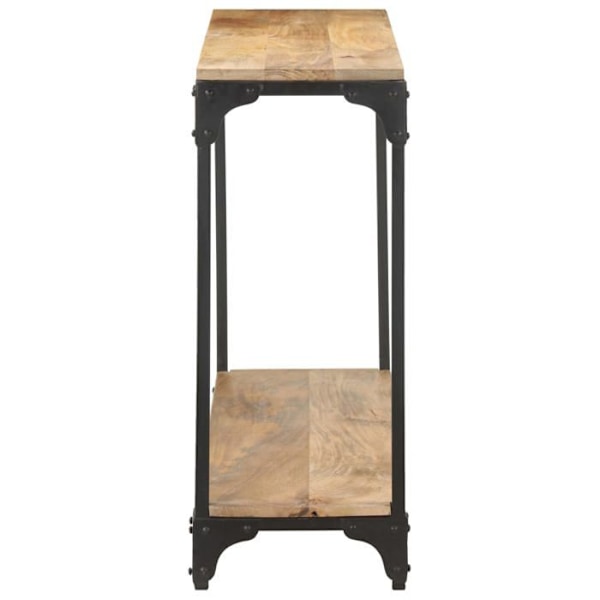 Konsolbord med indgangsopbevaring stue møbel 110 x 30 x 75 cm mango træ og stål DEC031505 kastanj