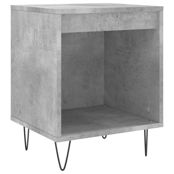 2 kpl yöpöytiä avoimella osastolla 40 x 35 x 50 cm harmaa Marksman-puu ja metalli DEC035369 kastanj