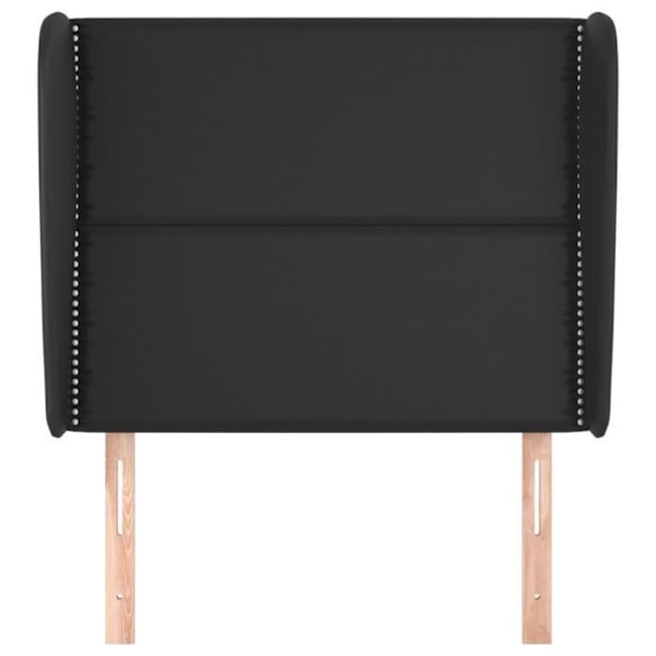 Sänggavel - Sovrumsaccessoar - Syntetisk svart - 83x23x118/128 cm - Klassisk stil - Hållbar Svart