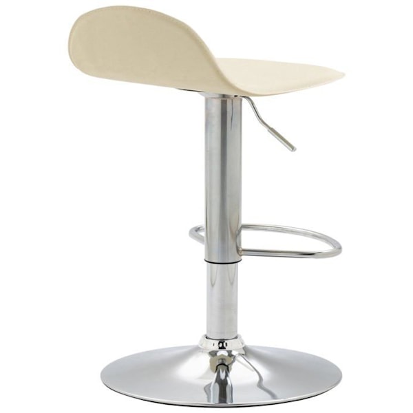 Barstool x1 PVC-kerma jalkatuki, kromimetalli trompetijalka 10_0005068 Grädde