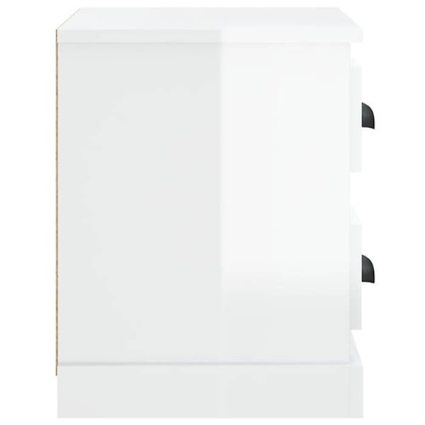 Natskab med skuffer og rum 60 x 35,5 x 45 cm hvid ingeniørtræ DEC033513 Vit