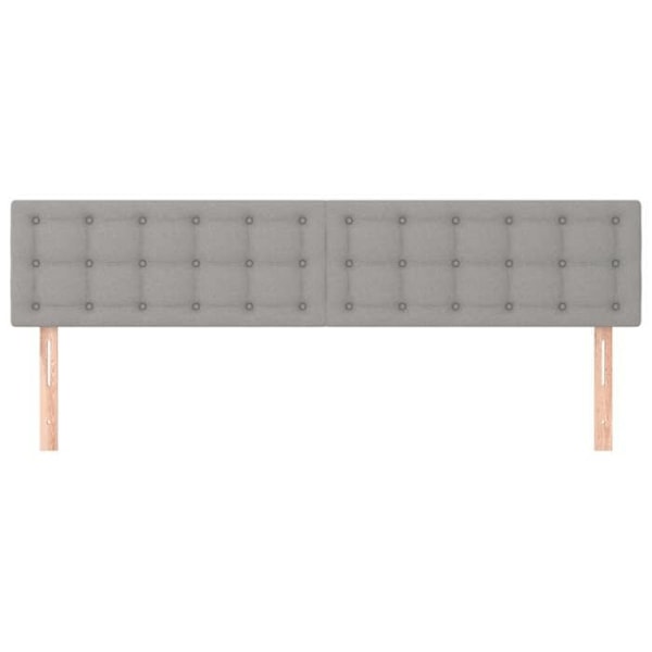 Hovedgærdet til seng til soveværelse, møbel i 2 dele, quiltet 80 x 5 x 78/88 cm lys grå stof TDL0206418 Grå