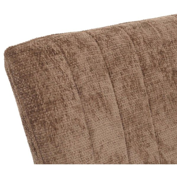 Matbordsoffa - Ej specificerad - 160 cm - Brunt chenilletyg - Metall - 3 platser kastanj