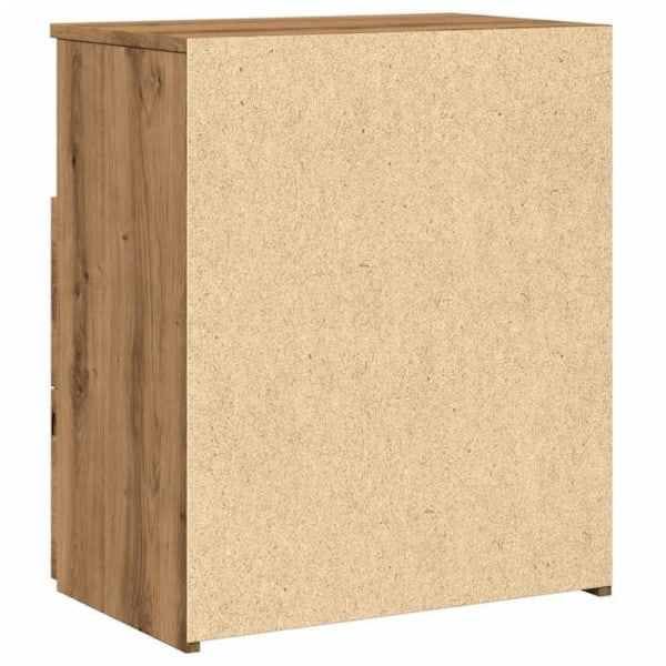 Sæt med 2 natborde med to skuffer og åbent rum 50 x 32 x 60 cm af ingeniørtræ i egetræfarve DEC035054 kastanj