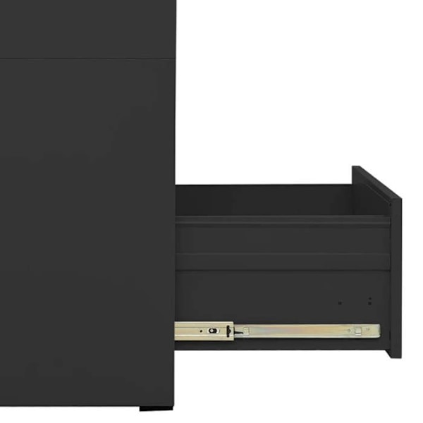 Caissons à tiroirs meuble de bureau avec 4 tiroirs 46 x 62 x 133 cm i antracitstål DEC024500 Flerfärgad