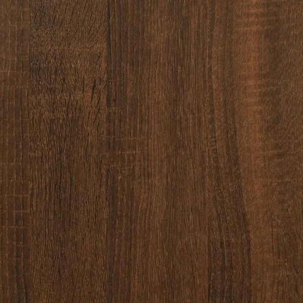 Toiminnallinen ja tyylikäs konsolipöytä hyllyillä 100 x 30 x 80 cm, jolloin materiaaleina on puu ja metalli DEC031661 kastanj