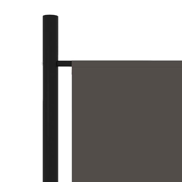 Kuuden paneelin huoneen jakava paraventti, koko 300 x 180 cm, antrasiitti kangasta ja metallia DEC031035 Metall