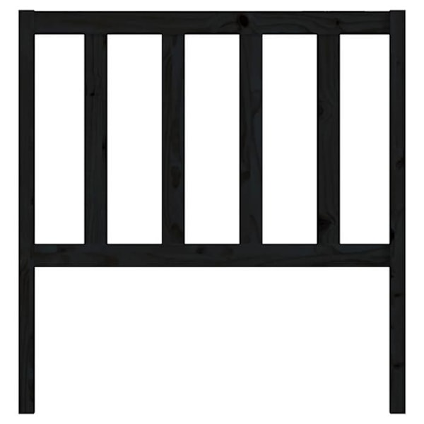 Sänggavel tillbehör sovrum möbel 81 x 4 x 100 cm svart furu TDL0202093