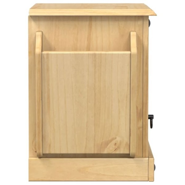 Nattabel med skuffe og rum med dør 45 x 35 x 47,5 cm fra massiv fyrretræ DEC033902 kastanj