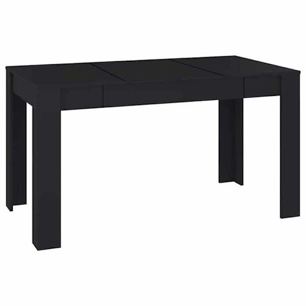 Design spisebord enkel 140 x 74,5 x 76 cm sort agglomerat DEC036644 Svart