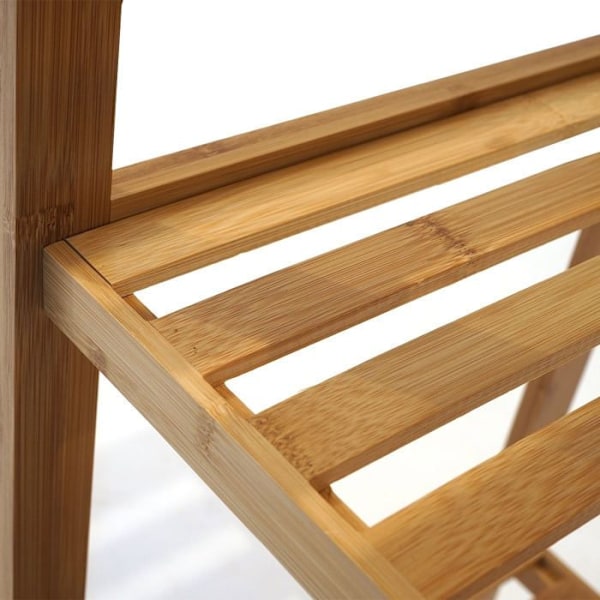 Kylpyhuoneen hylly - Décoshop26 - 4 tasoa - Bambu - Ruskea - Helppo kokoaminen