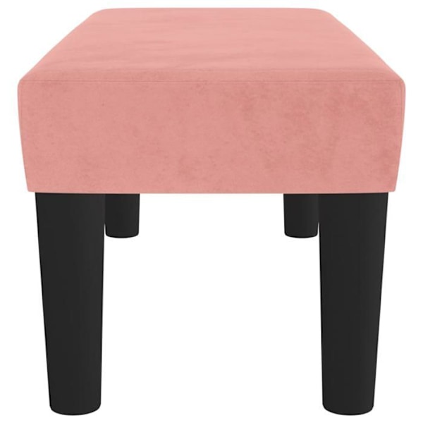 Sengebænk 70 x 30 x 30 cm i lyserød fløjl DEC024684 Rosa