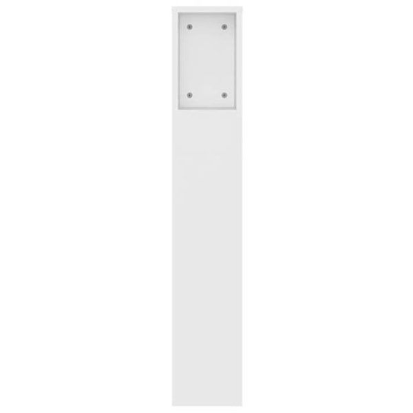 Huvudgavel med förvaring, sängaccessoar, sängbord, hylla 140 x 18,5 x 104,5 MDF vit