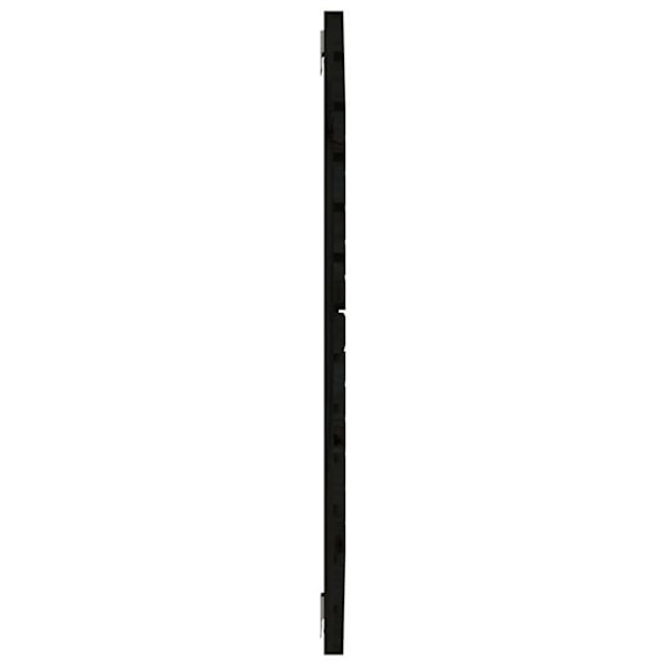 Sängyhead accessory vuode makuuhuone kaluste seinätyyli palette 96 x 3 x 91,5 massiivipuu musta