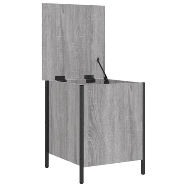 Bænk opbevaring til sko, bøger, legetøj, puder 40 x 42,5 x 50 cm ingeniørtræ farve sonoma grå DEC024798 kastanj