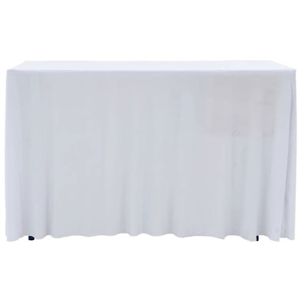 Borddukar med volang 2 delar 243 x 76 x 74 Vit