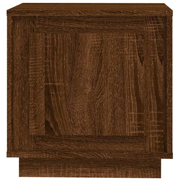 Set av 2 nattbord med fack med dörr 44 x 35 x 45cm ingenjörsträbrun DEC035866 kastanj