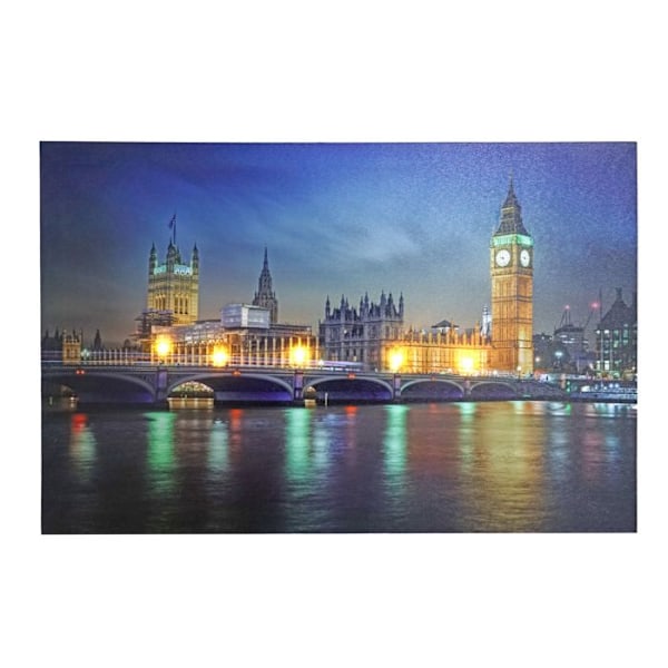 2x kuva LED valokuvakankaan valoa kuvaava seinämalli Lontoo sillat 40x60cm 04_0000451 Flerfärgad
