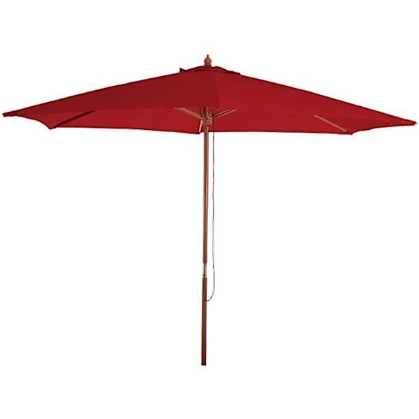 Havej parasol Ø 3m polyester/træ bordeaux