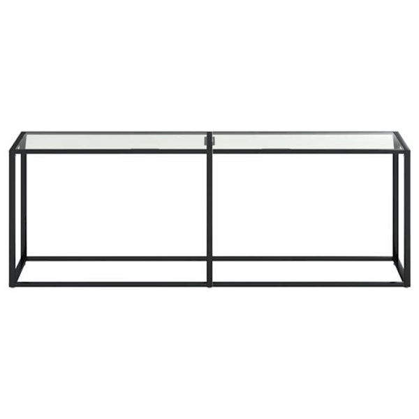 Konsolbord til entré, stue møbel 220 x 35 x 75,5 cm, hærdet glas, transparent og stål DEC032274 Transparent