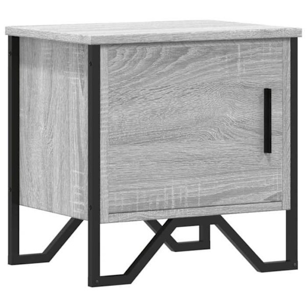 Natskab med rum og dør 40 x 30 x 40 cm grå ingeniørtræ DEC034599 kastanj