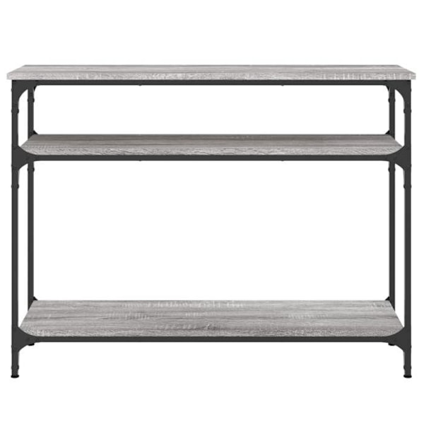 Praktisk konsolbord med hyllor för en organiserad entré 100 x 29 x 75 cm grå ingenjörsträ och metall DEC03219 kastanj