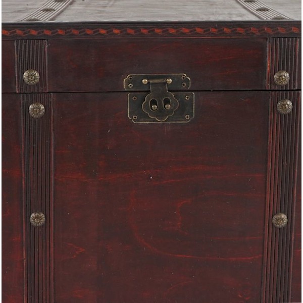 Förvaringskista i kolonialdesign 39x67x38cm med sidovagnar 04_0002496 kastanj
