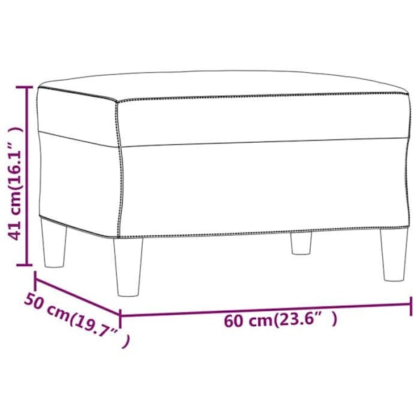 Fotpall i sammet gult 60 x 50 x 41 cm DEC030347 Gul