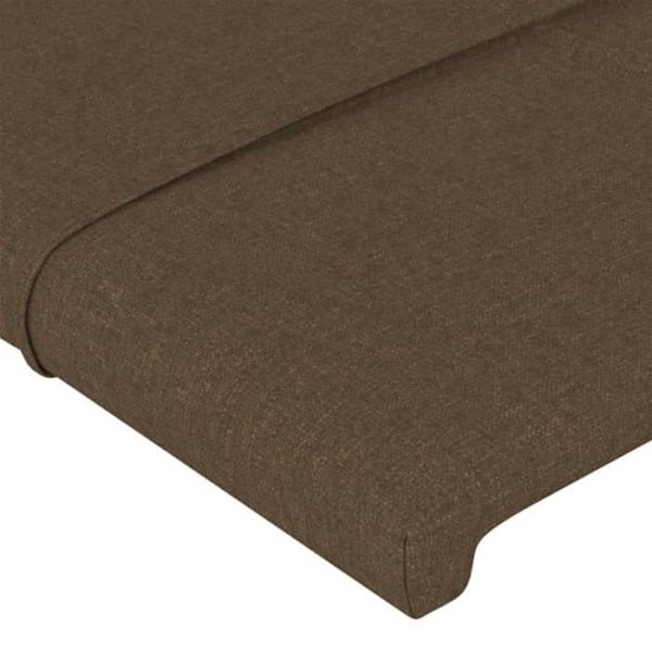 Sänghuvud, accessoar för säng, sovrumsmöbel 100 x 5 x 78/88 mörkbrun tyg