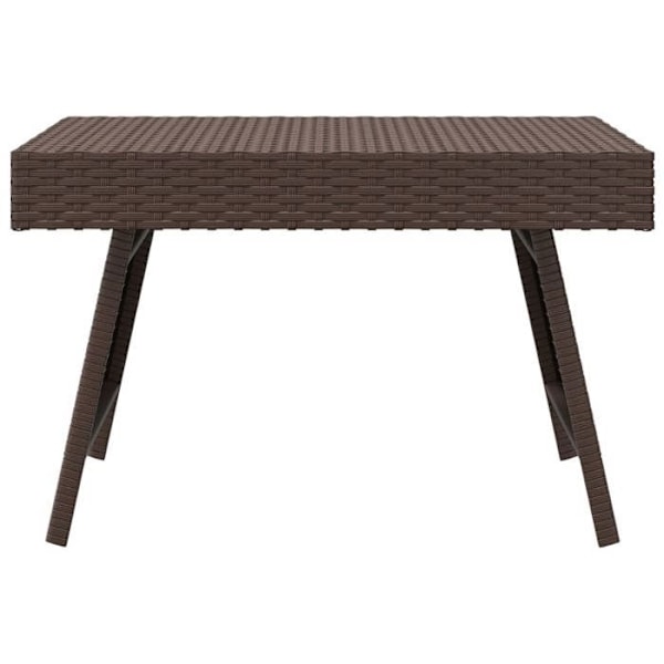 Side table for indoor or outdoor 60 x 40 x 38 cm brown wicker DEC032515 kastanj