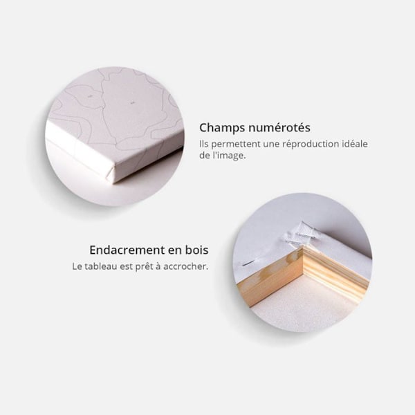 Måla-själv tavla färg enligt nummer motiv Vit Enhörning 40 x 60