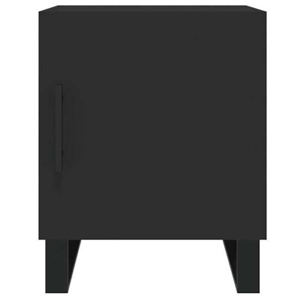 Set med 2 sängbord med fack med dörr 40 x 40 x 50 cm svart ingenjörträ DEC035580 kastanj