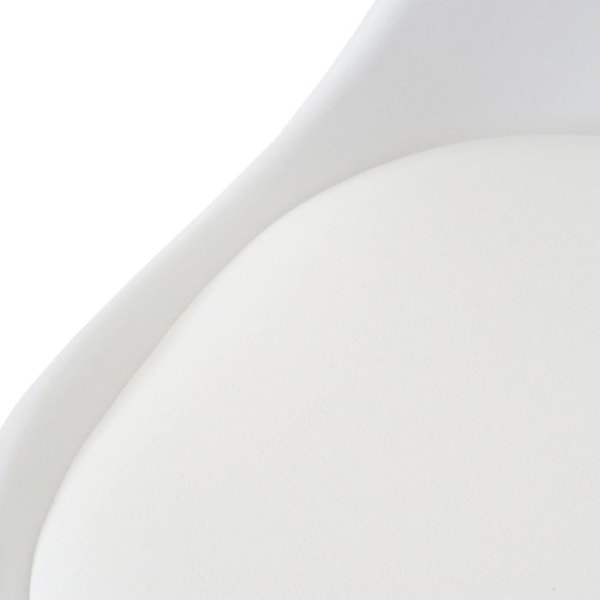 Sæt af 6 højdejusterbare drejestole i roterende PVC og hvid plast med kromfod 04_0000704 Vit