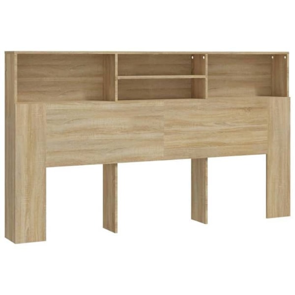 Sängynpääty säilytyksellä, sänkyvaruste, yöpöytä, hylly 180 x 19 x 103,5 MDF, tammenväri