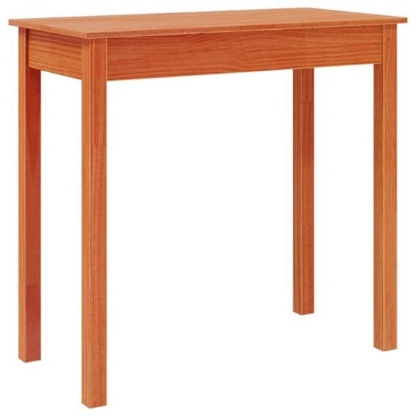 Bordskonsol möbel för entré 80 x 40 x 75 cm massivt furu i vaxad brun färg DEC032054 kastanj