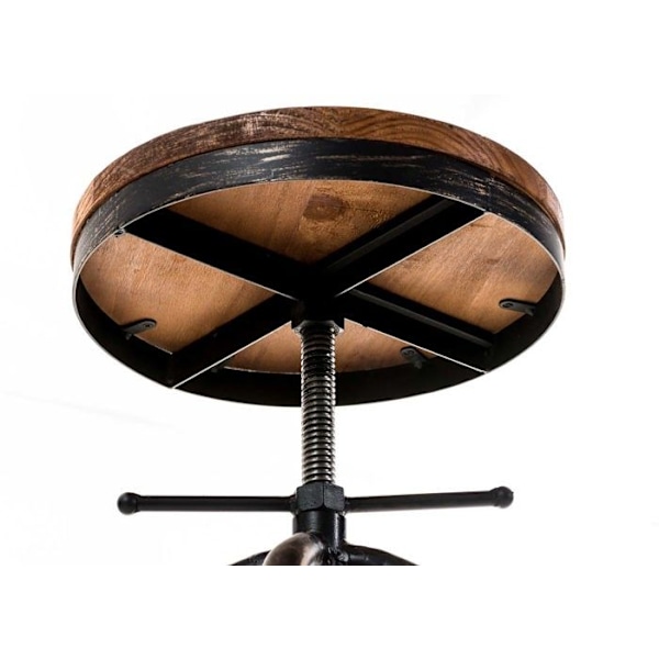 Barstol hög x1 industriell design justerbar höjd i brun metall 10_0005400 Brons