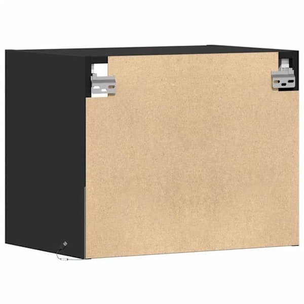 Seinävaatepöytä LED-valoilla ja laatikolla 50 x 34 x 40 cm musta tekninen puu DEC034208 kastanj