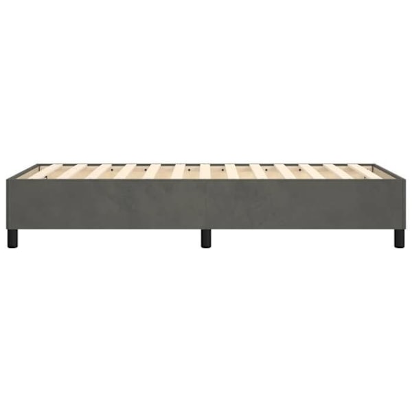 Sängram - TDL - 80x200 cm - Mörkgrå velour - 1 plats - Lätt montering Mörkgrå