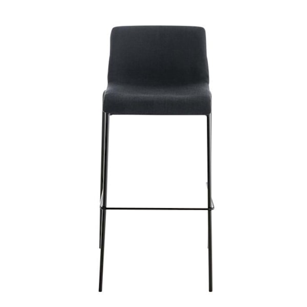 Barstol x1 moderne design stabelbar med sort stofsæde og 4 sorte metalben 10_0004957 Metall
