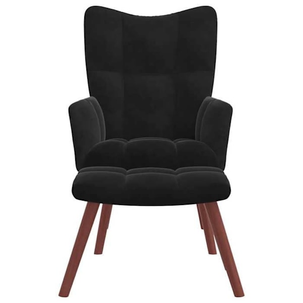 Moderni design-huopatuoli sohva, jossa on musta samettijalkatuki DEC026541 Svart