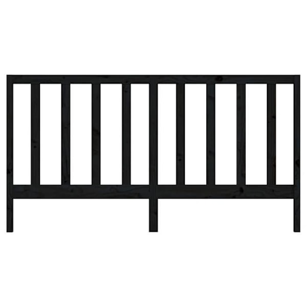 Hovedgærde til seng, soveværelse møbel 186 x 4 x 100, sort fyrretræ Svart