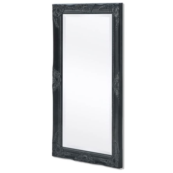 Väggspegel Barockstil 100 x 50 Svart