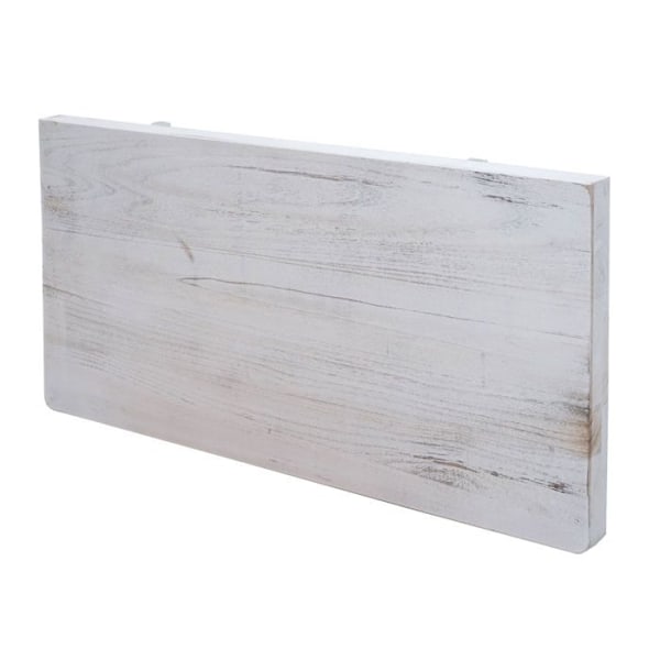 Vægmonteret køkkenbord med foldbar hylde i solidt foldbart træ 120x60cm hvidvasket 04_0005092 Vit