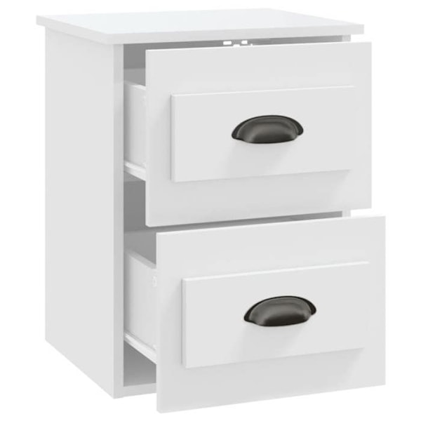 Sæt af 2 væghængte natborde med skuffer 41,5 x 36 x 53 cm hvidt ingeniørtræ DEC036021 Vit