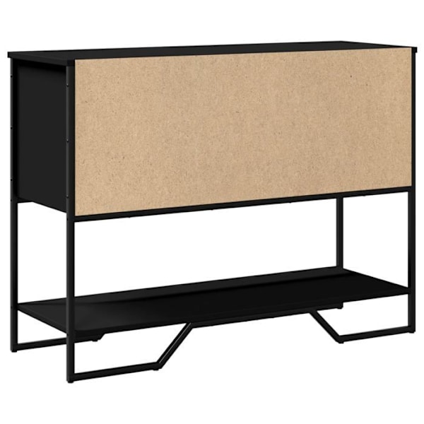 Moderni sisäänkäynnin konsolipöytä, apupöytä säilytystilalla 100x35x74,5 cm insinööripuu ja musta metalli DEC032075 kastanj