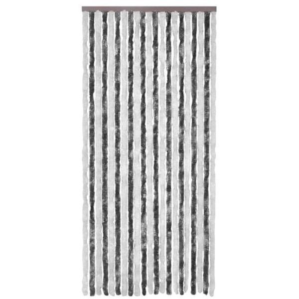 Moustiquaire - Chenille - 100 x 220 cm - Auto-gribeløs montering - Grå - Justerbar