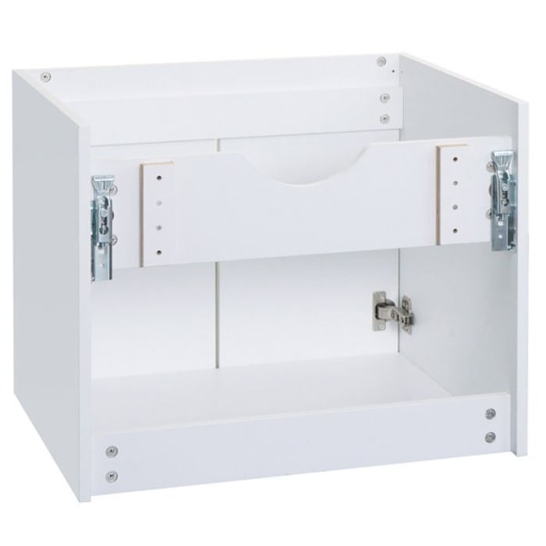 Vægmonteret skabsarrangement til badeværelse under vask med 2 døre 48x59x46 cm MDF hvid 04_0007847 Vit